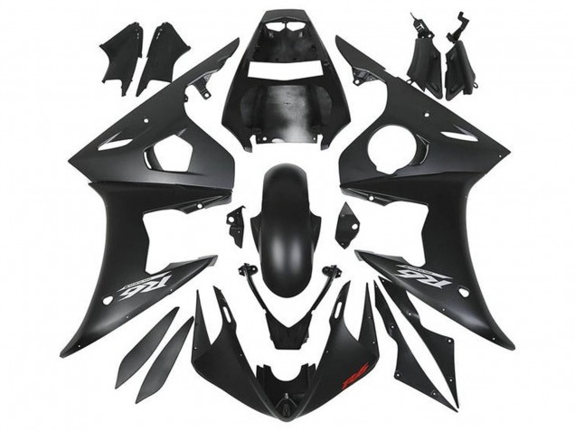 Comprar Carenados Moto Yamaha YZF R6 2005 - Negro Mate Plata Rojo