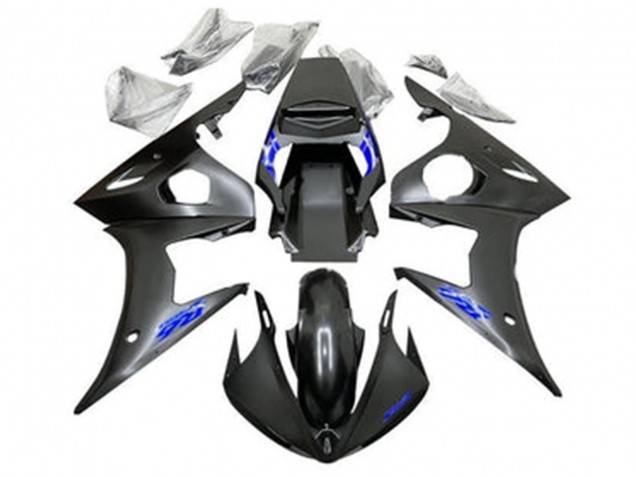 Comprar Carenados Moto Yamaha YZF R6 2005 - Negro Mate Azul