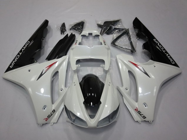 Comprar Carenado Moto Triumph Daytona 675 Triple 2009-2012 - Blanco Negro Brillante