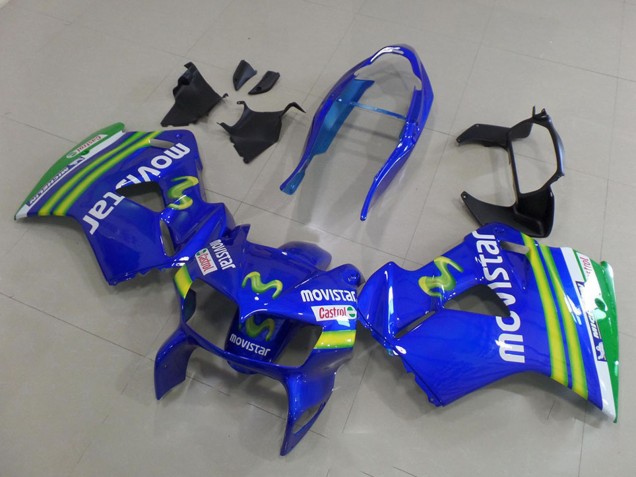 Comprar Carenados Moto Honda VFR 800 1998-2001 - Azul Verde Blanco MoviStar