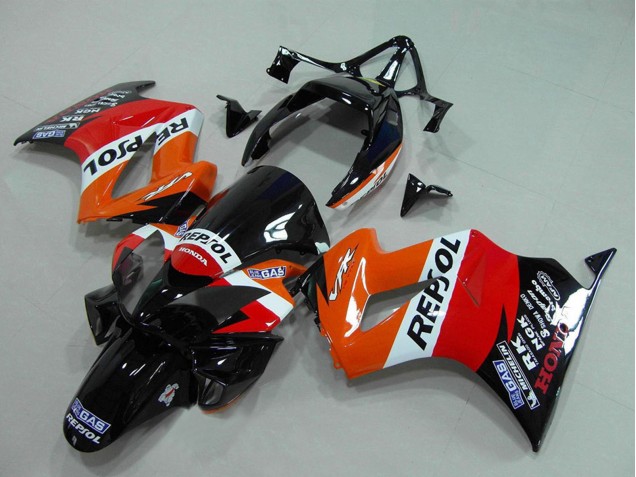 Comprar Carenado Moto Honda VFR 800 2002-2013 - Naranja Blanco Rojo Negro Brillante Repsol