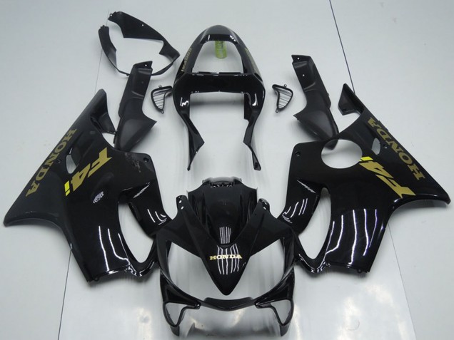 Comprar Carenados Moto Honda CBR600 F4i 2001-2003 - Negro Brillante Oro Calcomanías