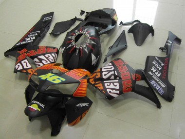 Comprar Carenados Moto Honda CBR600RR 2005-2006 - Negro Mate Naranja Amarillo Rossi 46