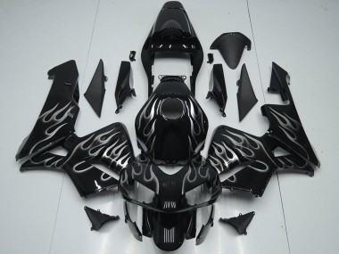 Comprar Carenados Moto Honda CBR600RR 2005-2006 - Negro Brillante Plata Llama