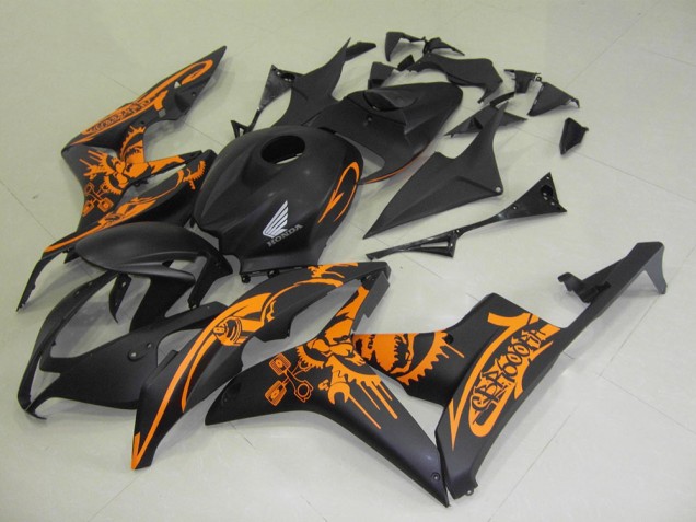 Comprar Carenados Moto Honda CBR600RR 2007-2008 - Negro Mate Naranja Cráneo