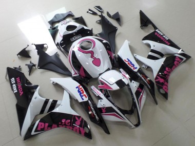 Comprar Carenados Moto Honda CBR600RR 2007-2008 - Blanco Rosa Negro Mate HRC Playboy Durex
