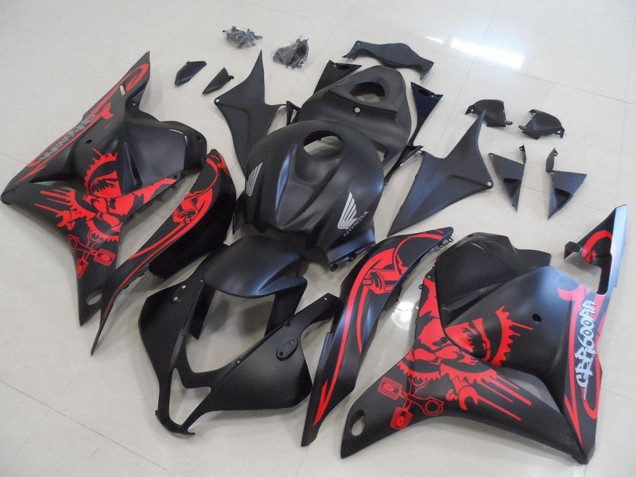 Comprar Carenados Moto Honda CBR600RR 2009-2012 - Negro Mate Rojo Cráneo