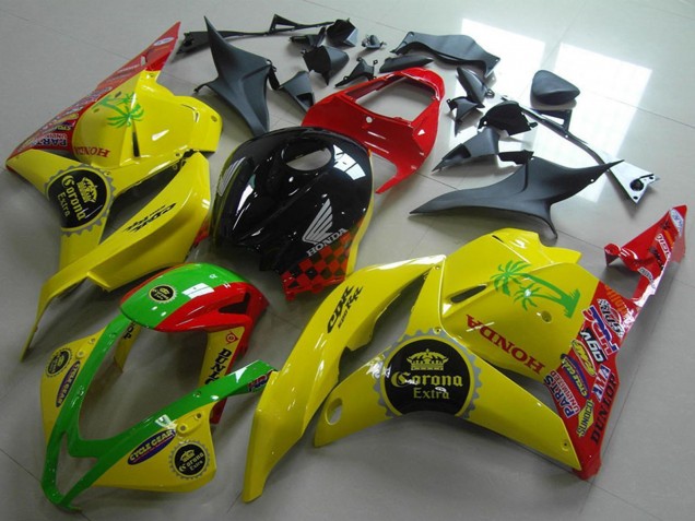 Comprar Carenados Moto Honda CBR600RR 2009-2012 - Amarillo Rojo Verde Negro Brillante Corona Extra