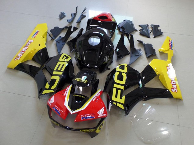 Comprar Carenados Moto Honda CBR600RR 2013-2026 - Amarillo Rojo Negro Brillante Geico