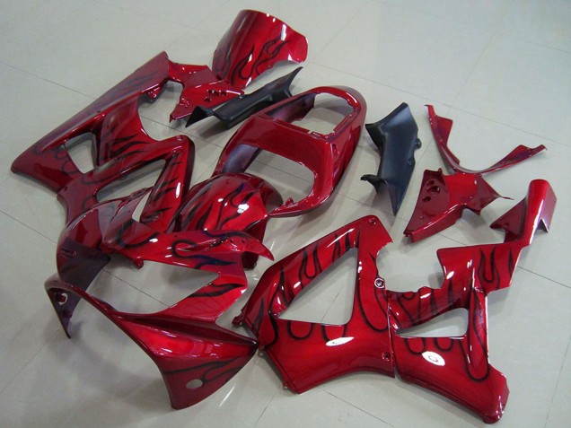 Comprar Carenados Moto Honda CBR900RR 929 2000-2001 - Rojo Negro Brillante Llama
