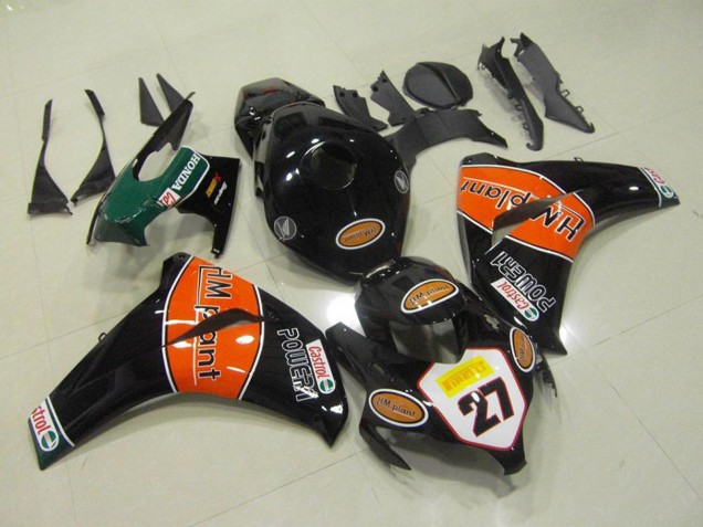 Comprar Carenados Moto Honda CBR1000RR 2008-2011 - Negro Brillante Naranja HM Plant 27
