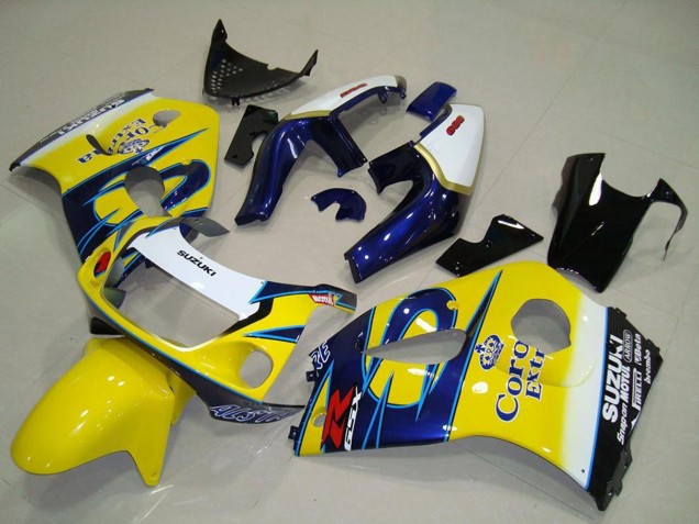 Comprar Carenados Moto Suzuki GSXR 600 1996-2000 - Blanco Amarillo Azul Corona