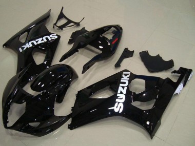 Comprar Carenados Moto Suzuki GSXR 1000 2003-2004 - Negro Brillante Blanco Calcomanía