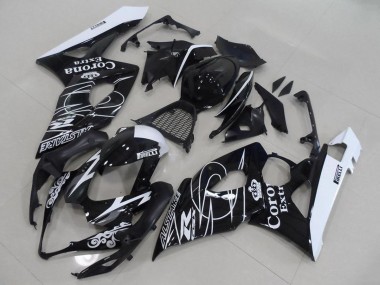 Comprar Carenados Moto Suzuki GSXR 1000 2005-2006 - Negro Brillante Blanco Corona