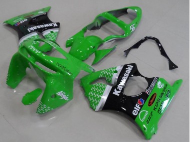 Comprar Carenados Moto Kawasaki ZX6R 1998-1999 - Verde Blanco Plata Negro Brillante