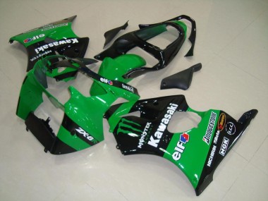 Comprar Carenados Moto Kawasaki ZX6R 2000-2002 - Verde Negro Brillante Monstruo