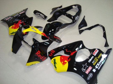 Comprar Carenados Moto Kawasaki ZX6R 2000-2002 - Negro Brillante Amarillo Rojo Bull