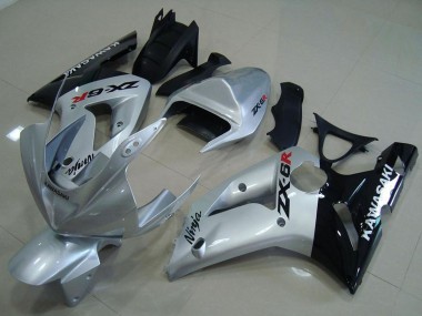 Comprar Carenados Moto Kawasaki ZX6R 2003-2004 - Plata Negro Brillante