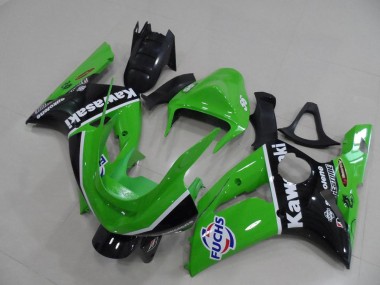 Comprar Carenados Moto Kawasaki ZX6R 2003-2004 - Verde Blanco Negro Fuchs