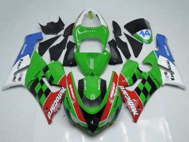 Comprar Carenados Moto Kawasaki ZX6R 2005-2006 - Blanco Verde Rojo Azul Negro Motocard