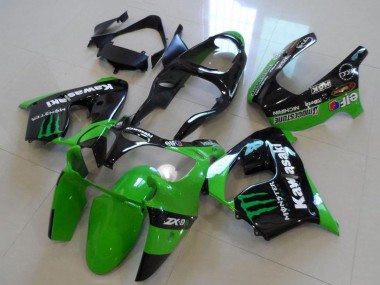 Comprar Carenados Moto Kawasaki ZX9R 2000-2001 - Negro Brillante Verde Monstruo