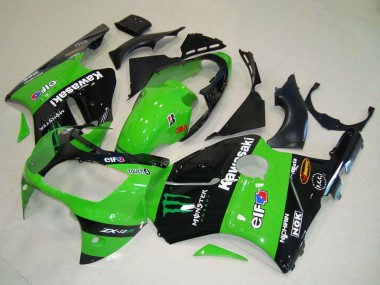 Comprar Carenados Moto Kawasaki ZX12R 2000-2001 - Verde Negro Brillante Elf Touch4 Monstruo
