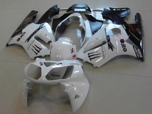 Comprar Carenados Moto Kawasaki ZX12R 2002-2006 - Blanco Negro Brillante Monstruo