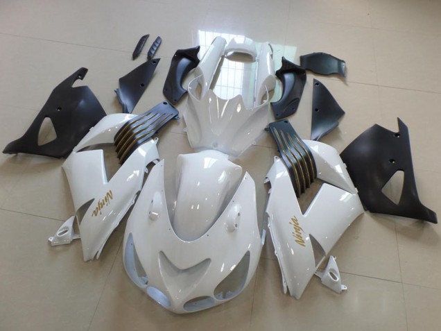 Comprar Carenados Moto Kawasaki ZX14R ZZR1400 2006-2011 - Blanco Negro Mate Oro Ninja