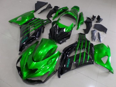 Comprar Carenados Moto Kawasaki ZX14R ZZR1400 2012-2024 - Verde Negro Brillante