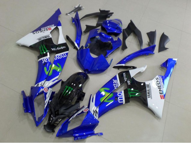 Comprar Carenados Moto Yamaha YZF R6 2008-2016 - Blanco Azul Negro Brillante Verde Monstruo MoviStar