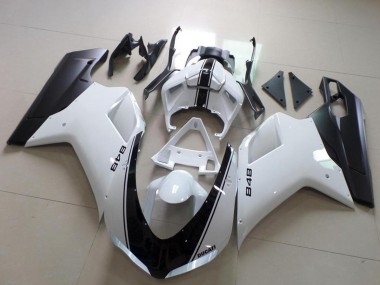 Comprar Carenado Moto Ducati 848 2007-2014 - Blanco Negro Mate
