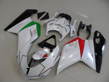 Comprar Carenados Moto Ducati 848 1098 1198 2007-2014 - Blanco Brillante Rojo Verde Negro Brillante