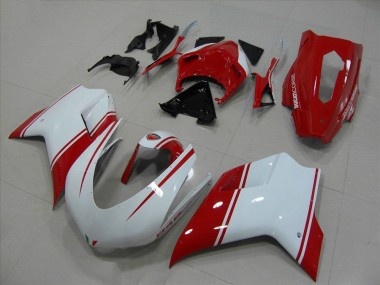 Comprar Carenados Moto Ducati 848 2007-2014 - Blanco Rojo Carrera Versión