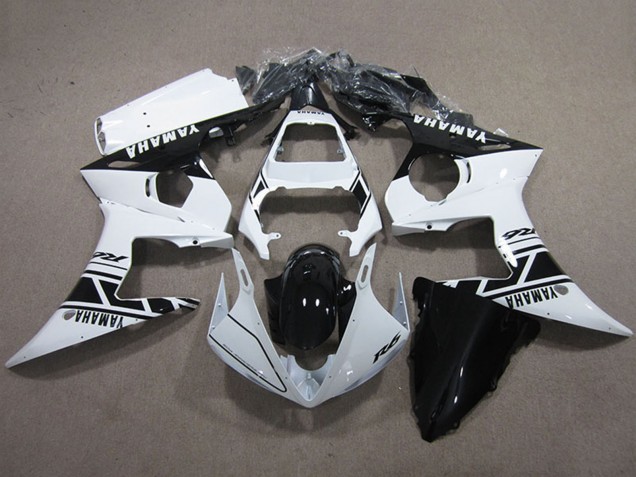 Comprar Kits Carenados Moto Yamaha YZF R6 2003-2004 - Blanco Negro Brillante