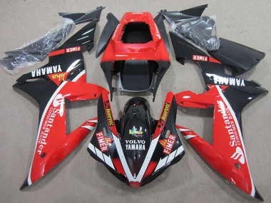 Comprar Carenados Moto Yamaha YZF R1 2004-2006 - Rojo Blanco Negro Brillante Santander