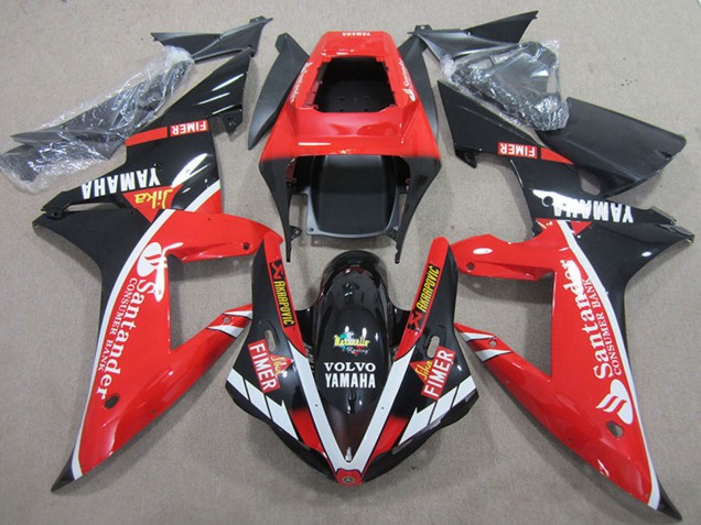 Comprar Carenados Moto Yamaha YZF R1 2004-2006 - Rojo Blanco Negro Brillante Santander
