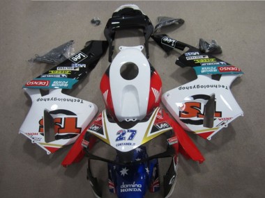 Comprar Carenados Moto Honda CBR600RR 2005-2006 - Blanco Rojo Azul Negro Brillante Estrella Lee 27