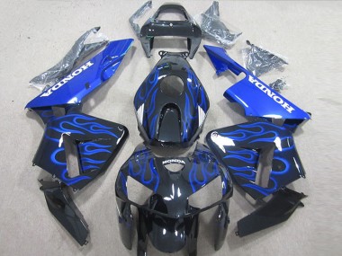 Comprar Kits Carenado Moto Honda CBR600RR 2005-2006 - Negro Brillante Azul Llama