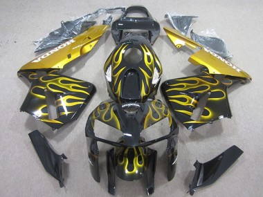 Comprar Carenados Moto Honda CBR600RR 2005-2006 - Negro Brillante Amarillo Llama