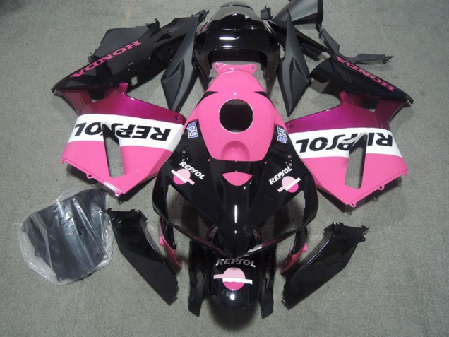 Comprar Carenados Moto Honda CBR600RR 2005-2006 - Negro Brillante Rosa Repsol