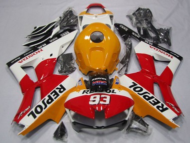 Comprar Carenado Moto Honda CBR600RR 2013-2023 - Naranja Blanco Rojo Negro Brillante Repsol 93