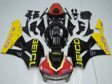 Comprar Carenados Moto Honda CBR1000RR 2012-2016 - Rojo Amarillo Negro Brillante HRC One Heart GEICO