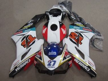 Comprar Carenados Moto Honda CBR1000RR 2004-2005 - Blanco Rojo Azul Negro Brillante 27 Contrainer IT Carrera