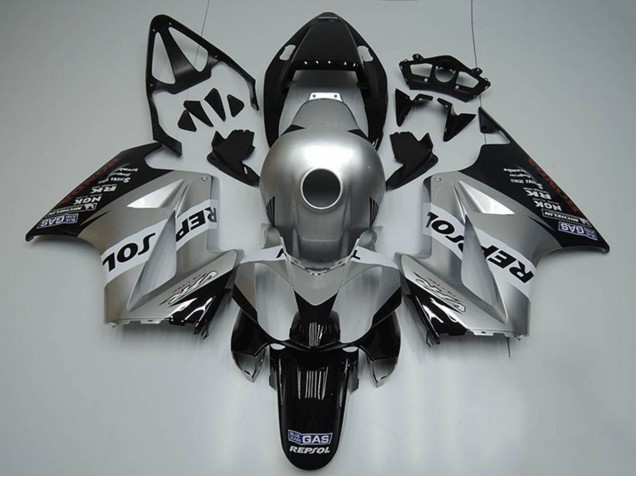 Comprar Carenados Moto Honda VFR 800 2002-2013 - Plata Blanco Negro Brillante Repsol
