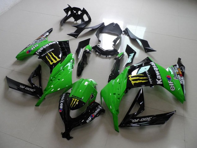Comprar Carenados Moto Kawasaki ZX300R 2013-2018 - Verde Negro Brillante Amarillo Elf Touch4 Monstruo