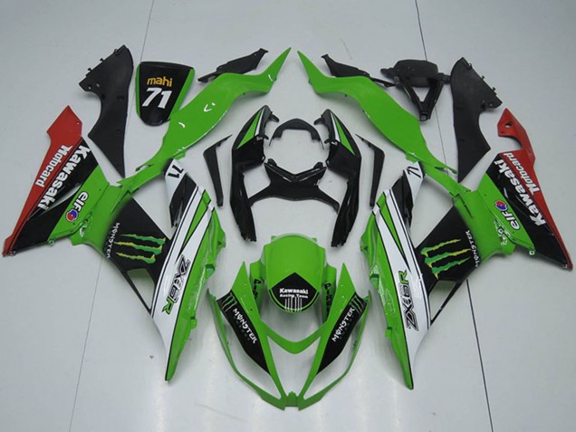 Comprar Carenados Moto Kawasaki ZX6R 2013-2018 - Verde Blanco Negro Rojo Monstruo