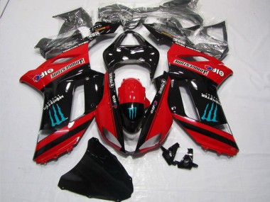 Comprar Carenados Moto Kawasaki ZX6R 2007-2008 - Rojo Negro Monstruo
