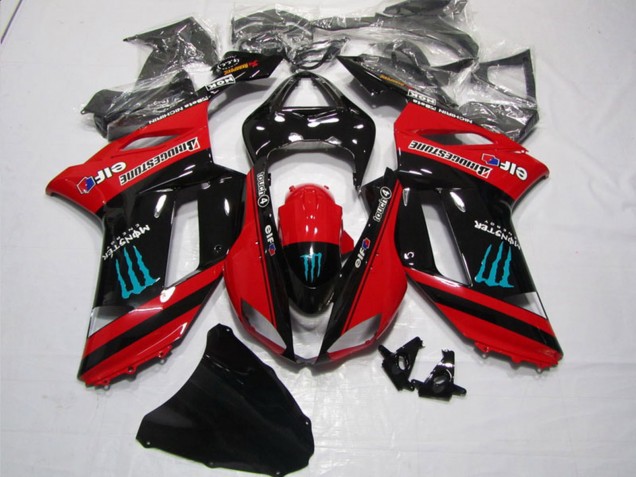 Comprar Carenados Moto Kawasaki ZX6R 2007-2008 - Rojo Negro Monstruo