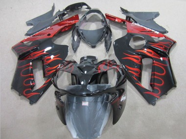Comprar Carenado Moto Kawasaki ZX6R 2007-2008 - Negro Rojo Llama