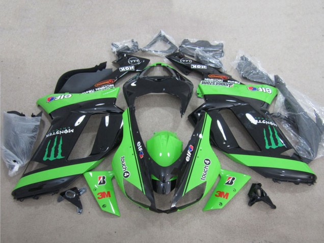 Comprar Carenados Moto Kawasaki ZX6R 2007-2008 - Verde Negro 3M Monstruo